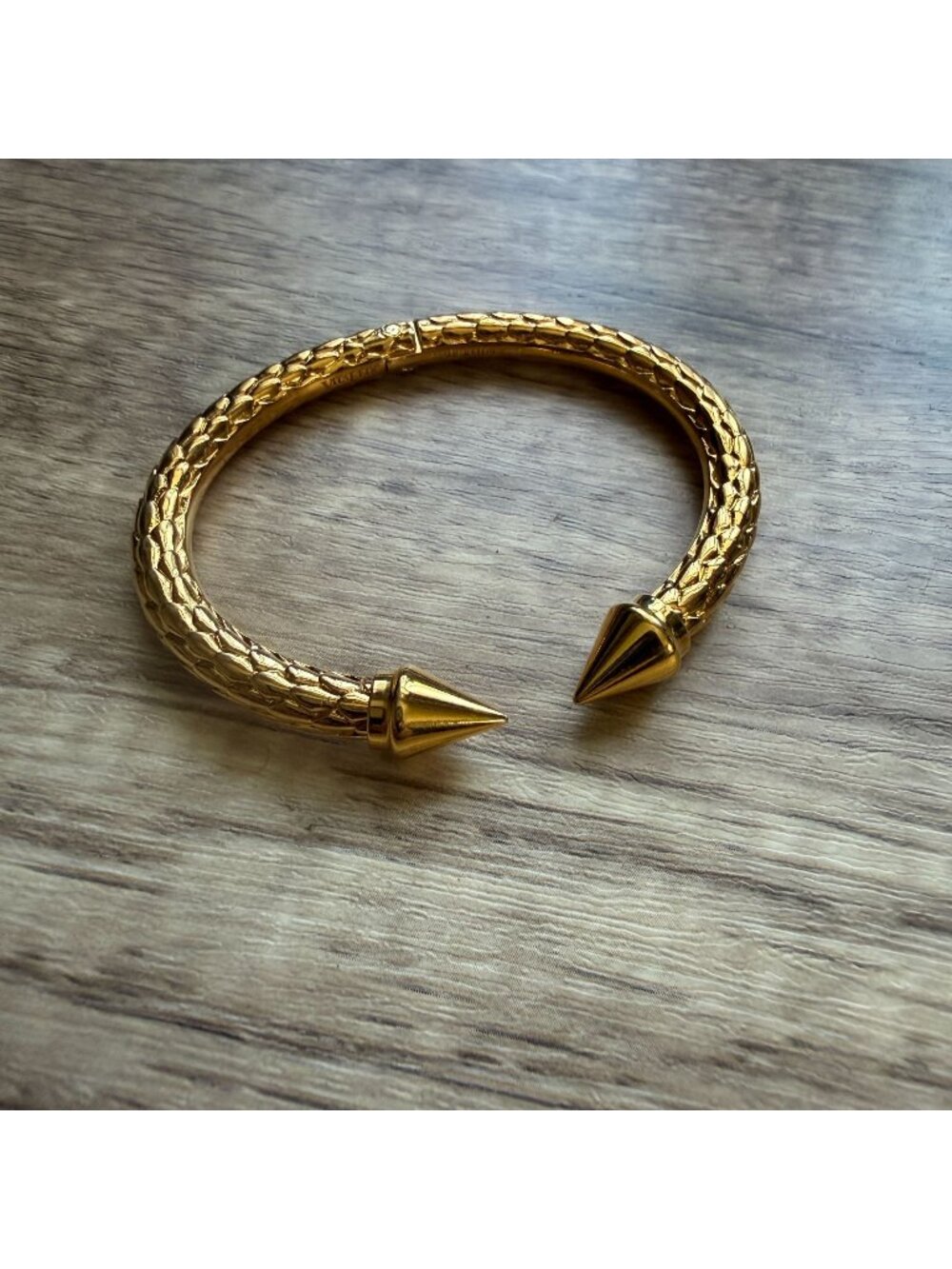 Vita Fede Titan Snake Mini Bangle Bracelet 24K Gold Yellow Plated Italy Small